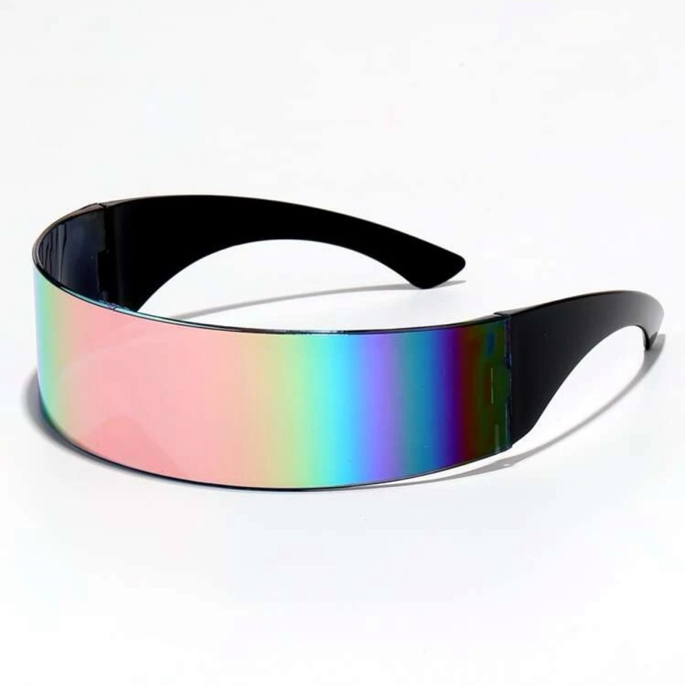 ⭐️ Awesome Rainbow Iridescent Band Visor Unisex Sunglasses ⭐️